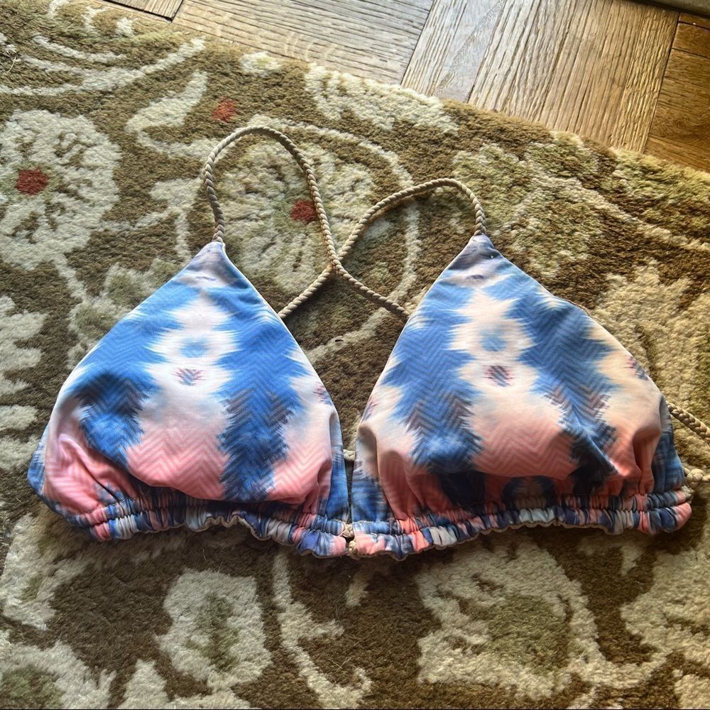 Printed bikini top 